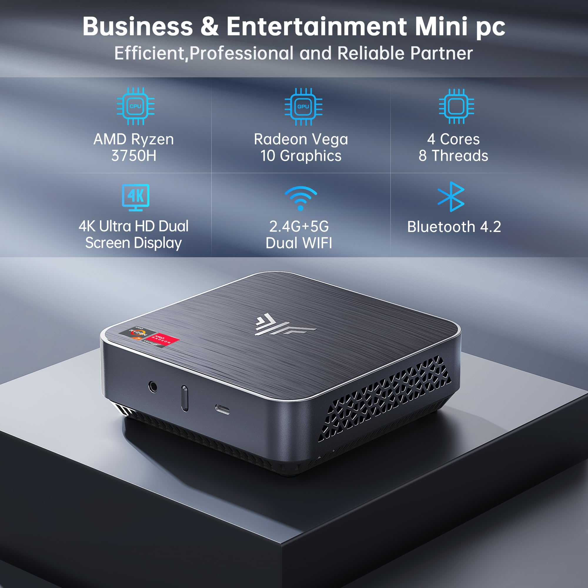 Mini Ryzen PC AMD 0 NiPoGi 16GB NIPOGI DDR5 NVMe SSD 6800H H1